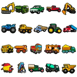 Engineering Vehicle Shoe Charms for Crocs Clogs Bubble Slides Shoe Accessories DIY Shoe Decoration Buckle Charms Party Gift