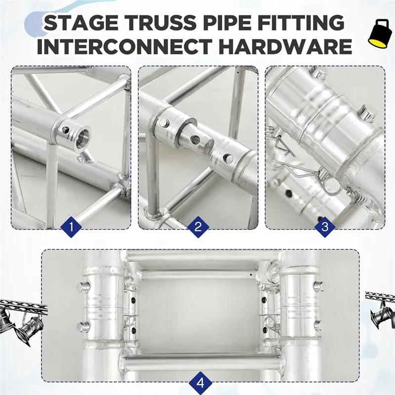 A02F-Double Ended Conical Couplers For F34 F33 Pipe Flexible Hinge Joint Truss Trussing Lighting Dj Stage Lighting Accessories