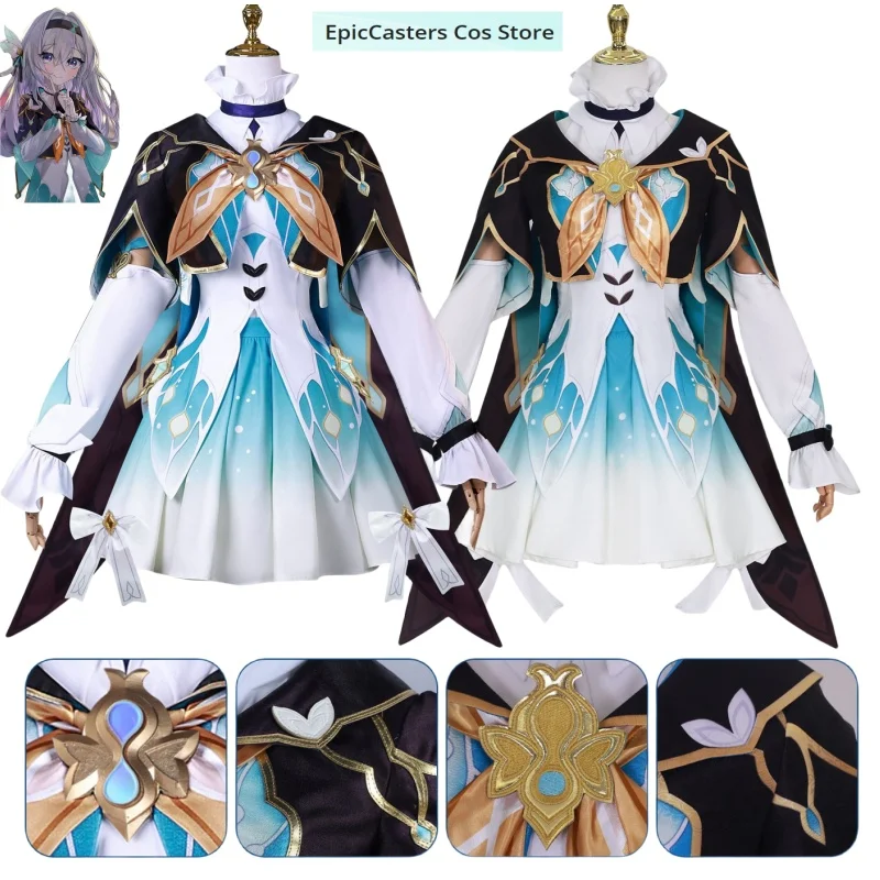 Glühwürmchen Cosplay Kostüm Honkai Star Rail Spiel Karneval Uniform Perücke Schuhe Halloween Kostüme Kleider Outfits Fluoreszenz Mujer