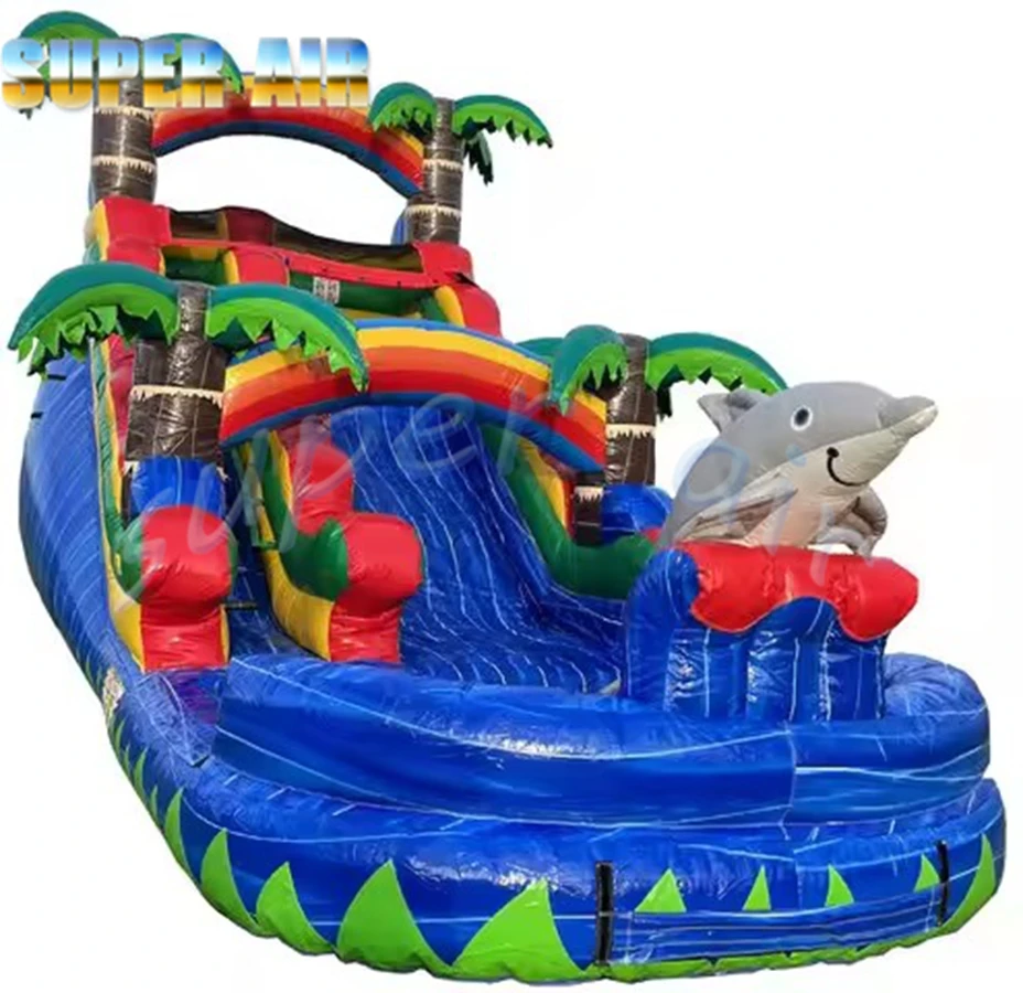 Maison gonflable portative de rebond, glissière d'eau gonflable de personnalisation spéciale pour le jeu des enfants