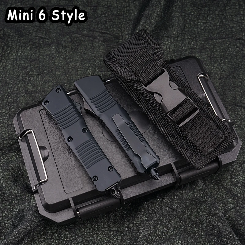 Pisau Lipat Micro Mini 6 Styles COMBAT TROO OTF, Pisau Teknis untuk Aktivitas Luar Ruangan, Alat Utilitas EDC, Pisau Saku dengan Gagang Seng Aluminium