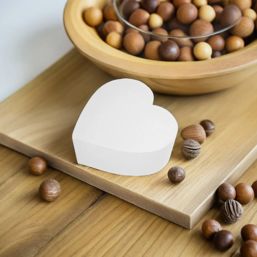 2Pcs Heart Shaped Cake Dummy Foam Core Baking Mold Practice Fondant Icing Decorating Valentines Wedding Celebration