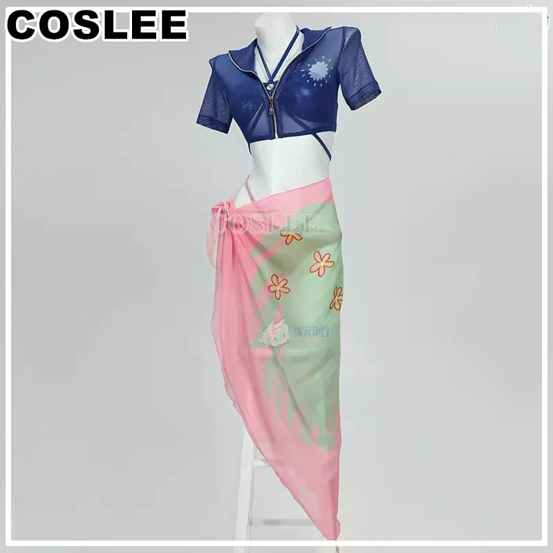 COSLEE Anime One Piece Nico Robin Cosplay Costume Summer Bikini Swimsuit Swimwear Swimming Game Suit Women Party Dress S-XL New