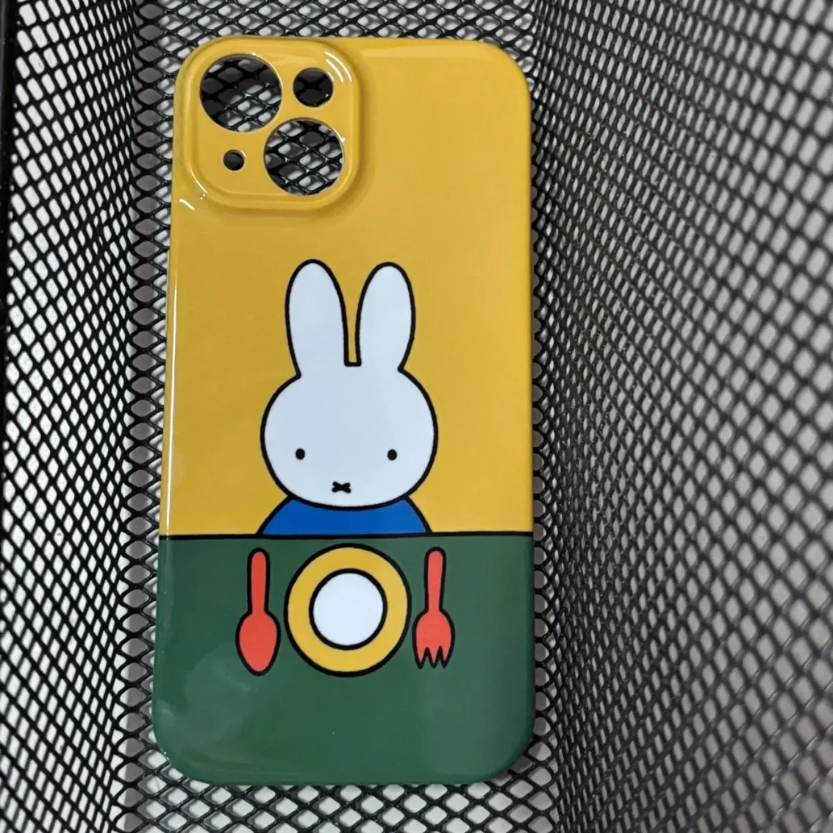 Kawaii Miffy Rabbit Phone Case with Cartoon Creativity Suitable for 15promax13 Hollow 14 16 Simple and Cute Protective Case