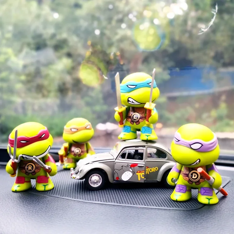 4pcs/Set Teenage Mutant Ninja Turtles 7cm Action Figure Film Edition Movable Model Toys