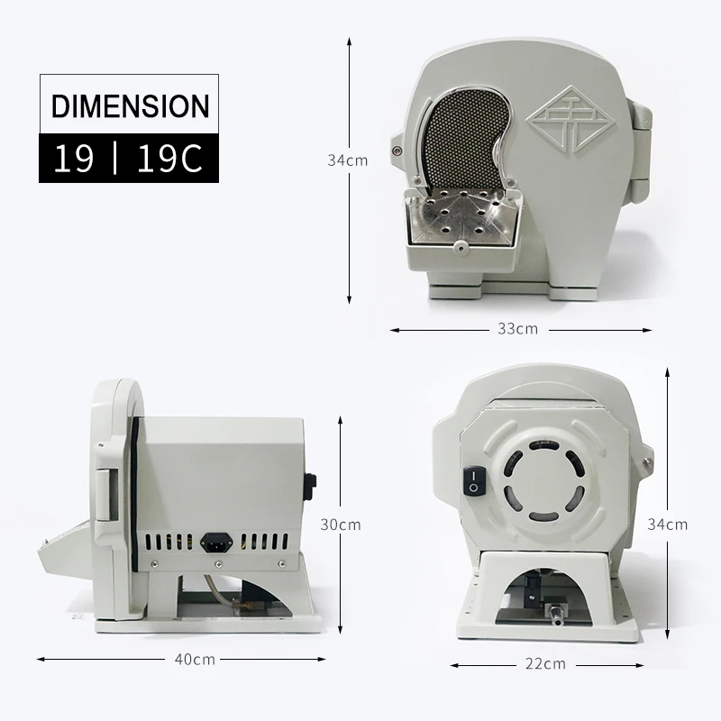 Dental Lab Wet and Dry Plaster Model Trimmer 10'' Handler Gypsum Tooth Model Trimming Machine