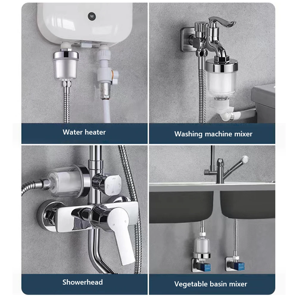 Water Outlet Purifier Universal Faucet Filter Shower Filter Transparent Bath Filter Water Clean Filter for Home Kitchen