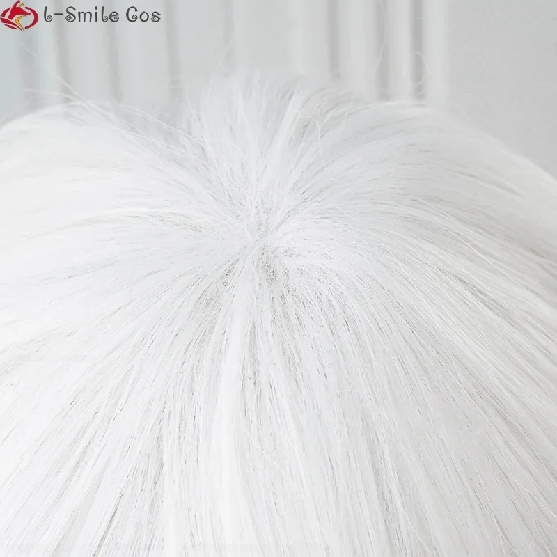 Anime Killua Zoldyck Cosplay Wig 30cm Short Men Wig Shaggy Layered White Wig Heat Resistant Synthetic Hair Halloween Party Wigs