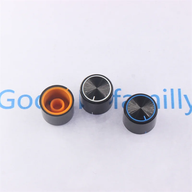 Two color knob 19.5x15 plastic knob 6mm flower shaft potentiometer knob amplifier audio volume knob adjustment