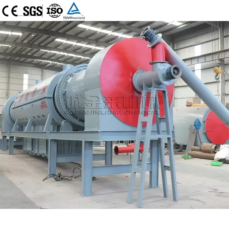 Continuous Rotary Smokeless Biochar Making Machine Activated Carbon Black Powder Production Line with Motor Core Component