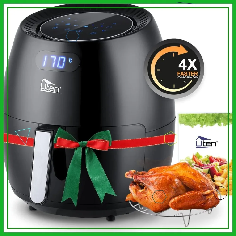 

6.9QT Air Fryer 8-in-1, 1700W Rapid Heat, Oil-Less Cooking, LED Touchscreen