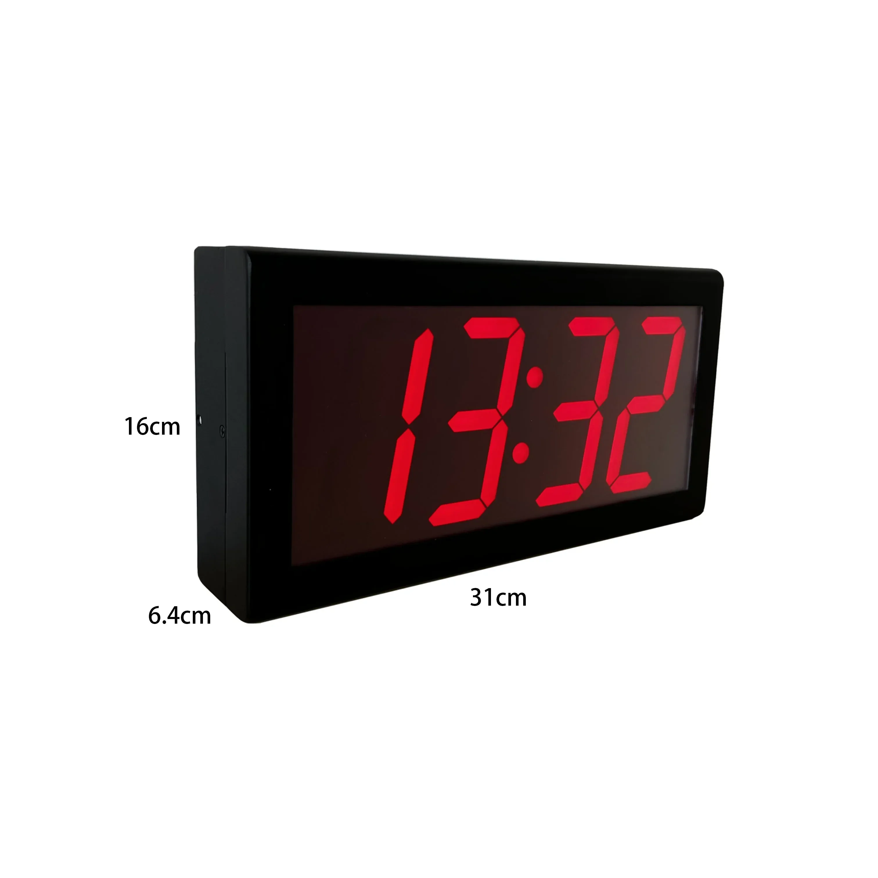 2025 4" X 4 Digit Electronic PoE Clock, NTP Server Synchronized, Automatic Daylight Saving Time Change, Metal Casing