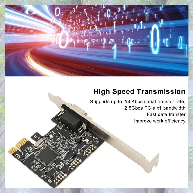 

T82C Лидер продаж-5X Pcie X1 к RS232 Последовательная карта адаптера Промышленное управление Компьютерная карта расширения Компьютерный адаптер PCI-E Serial C