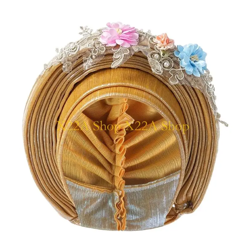 Unique African Head Wrap for Women Bride Wedding Cultural Event Celebration Turban Hat Headscarf for Fashion Enthusiasts