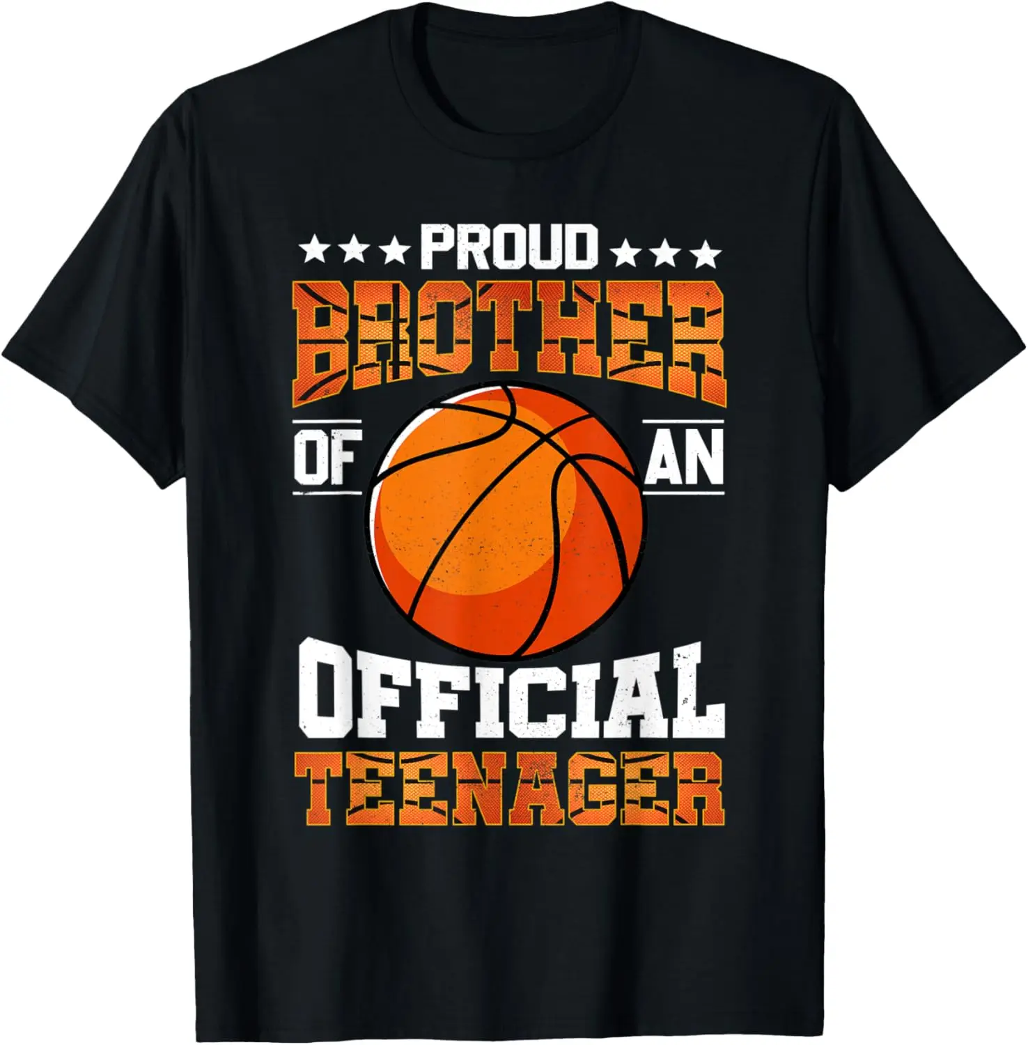 Proud Brother Of An Official Teenager Shirt Basketball Bro T-Shirt