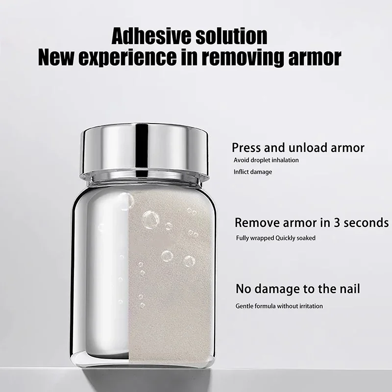 مزيل إسفنجة الأظافر 80 مل لطيف ولا يسبب ضررًا، سهل الضغط على إزالة الأظافر بدون ضرر لأطراف الأظافر تقلل من النفايات
