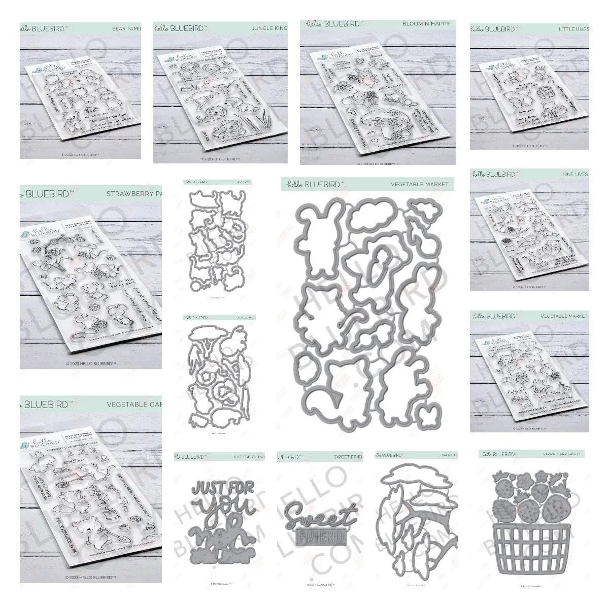 New Little Hugs Bear Family Scrapbook Decoration Stamps DIY Gift Card Craft Metal Cutting Dies Vegetable Market