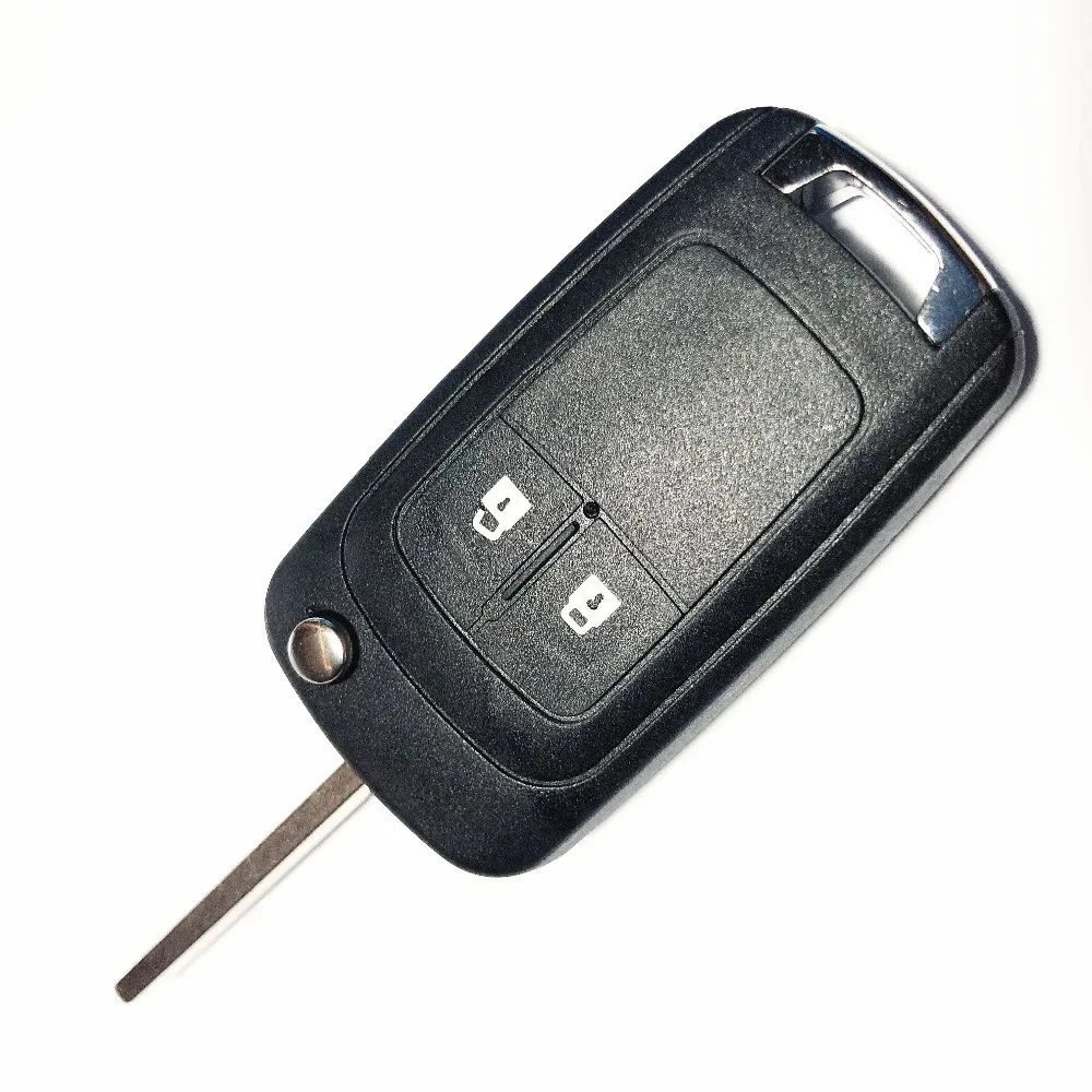 For Chevrolet Cruze Epica Lova Camaro Impala 2 Button Key Shell  Replacement Flip Folding Remote Case HU100 Blade