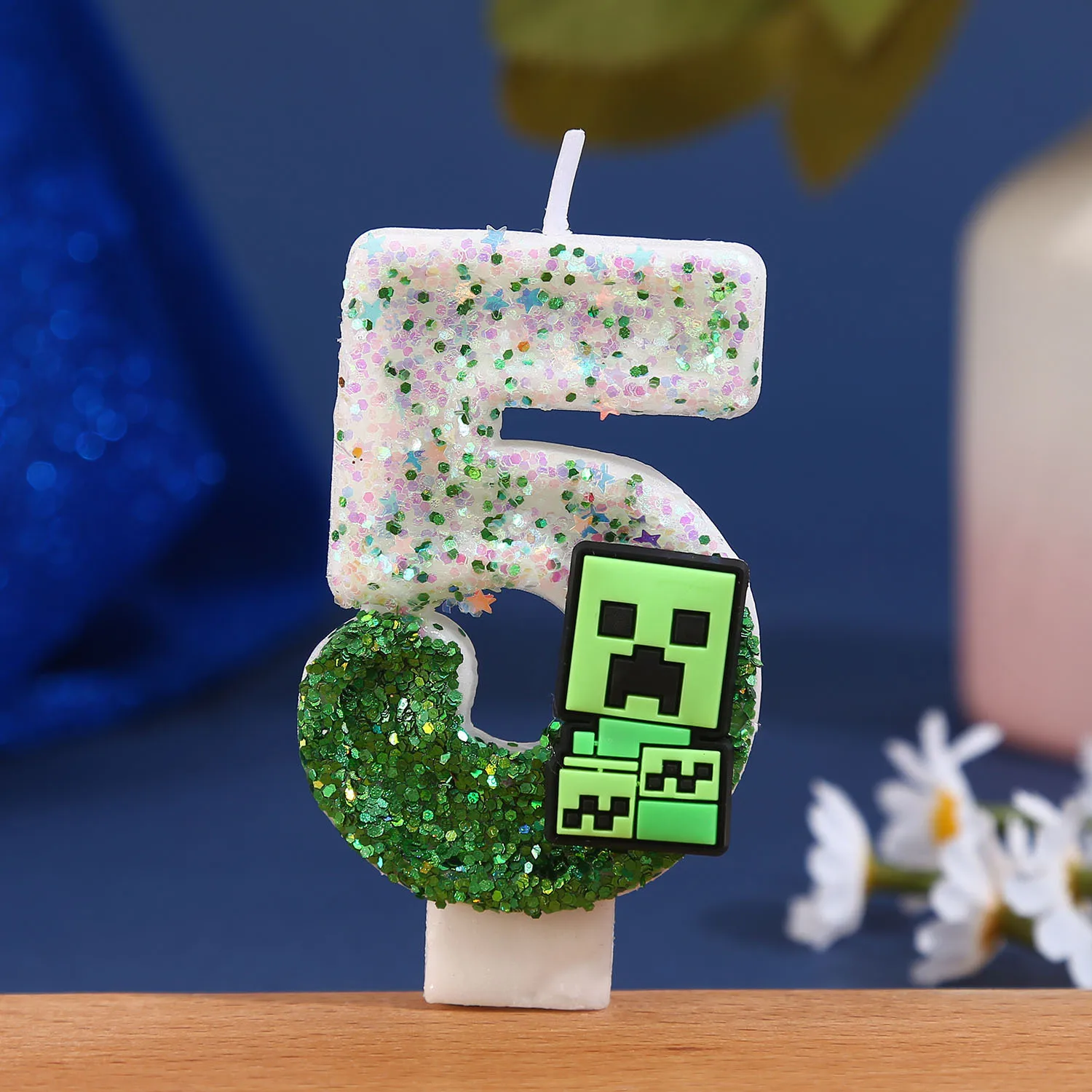 Birthday Numbers Minecraft Creative Cartoon Cake Decoration Candle Party Party Atmosphere Handmade Candles Boy Holiday Theme Sup view 5