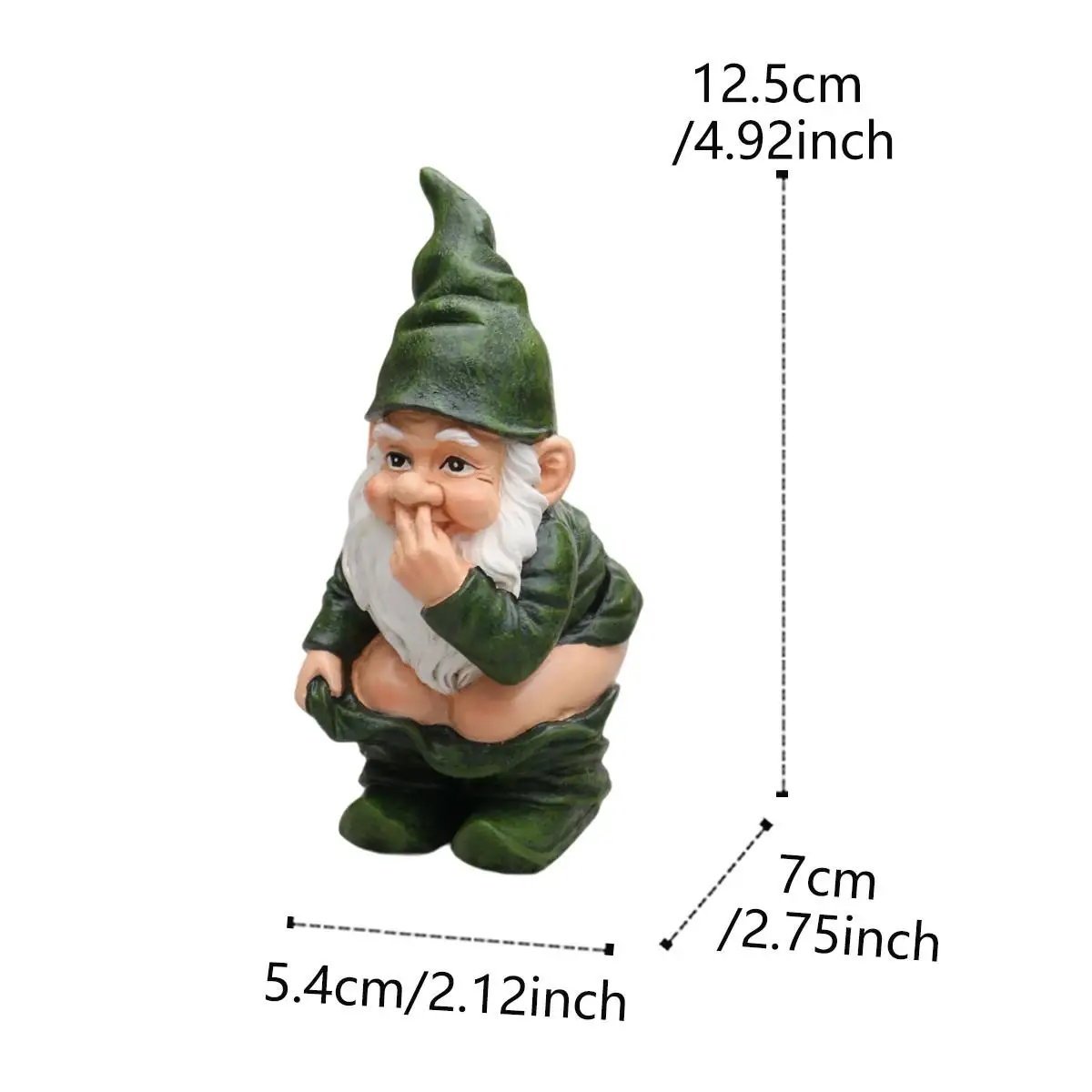 1pc Stinky Dwarf, a funny resin dwarf figurine suitable for decoration in parks, courtyards, gardens, and lawns.