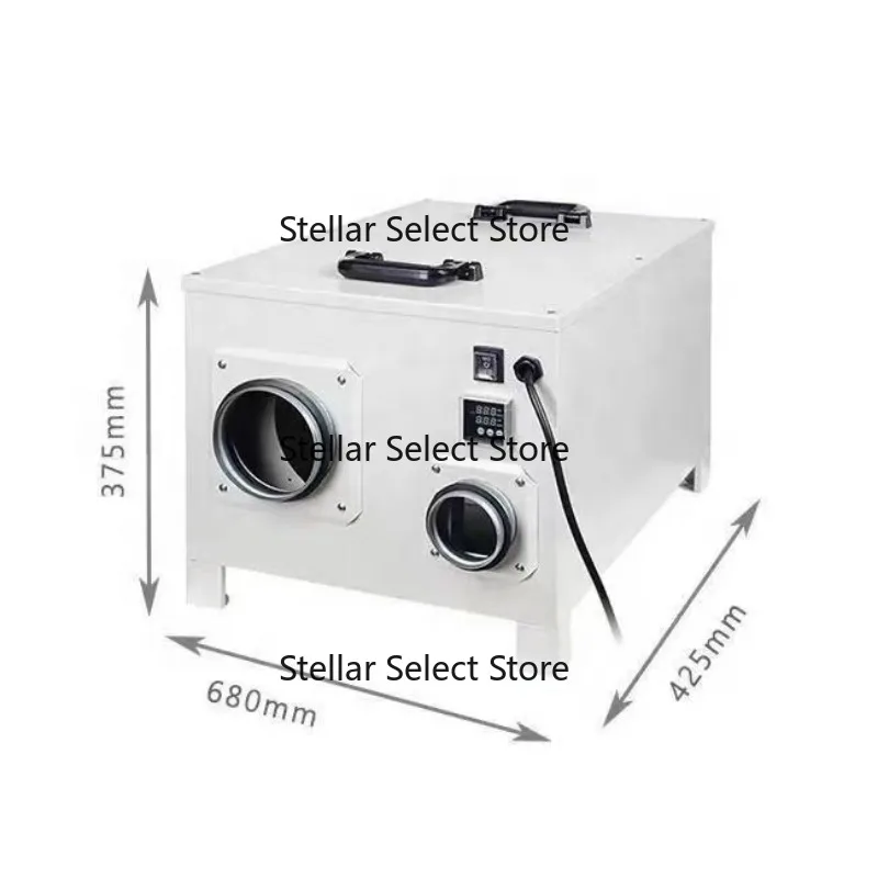 Industrial Rotary Desiccant Dehumidifier with Temperature Control Moisture Remover Standalone Unit for Factory Workshop Laborato