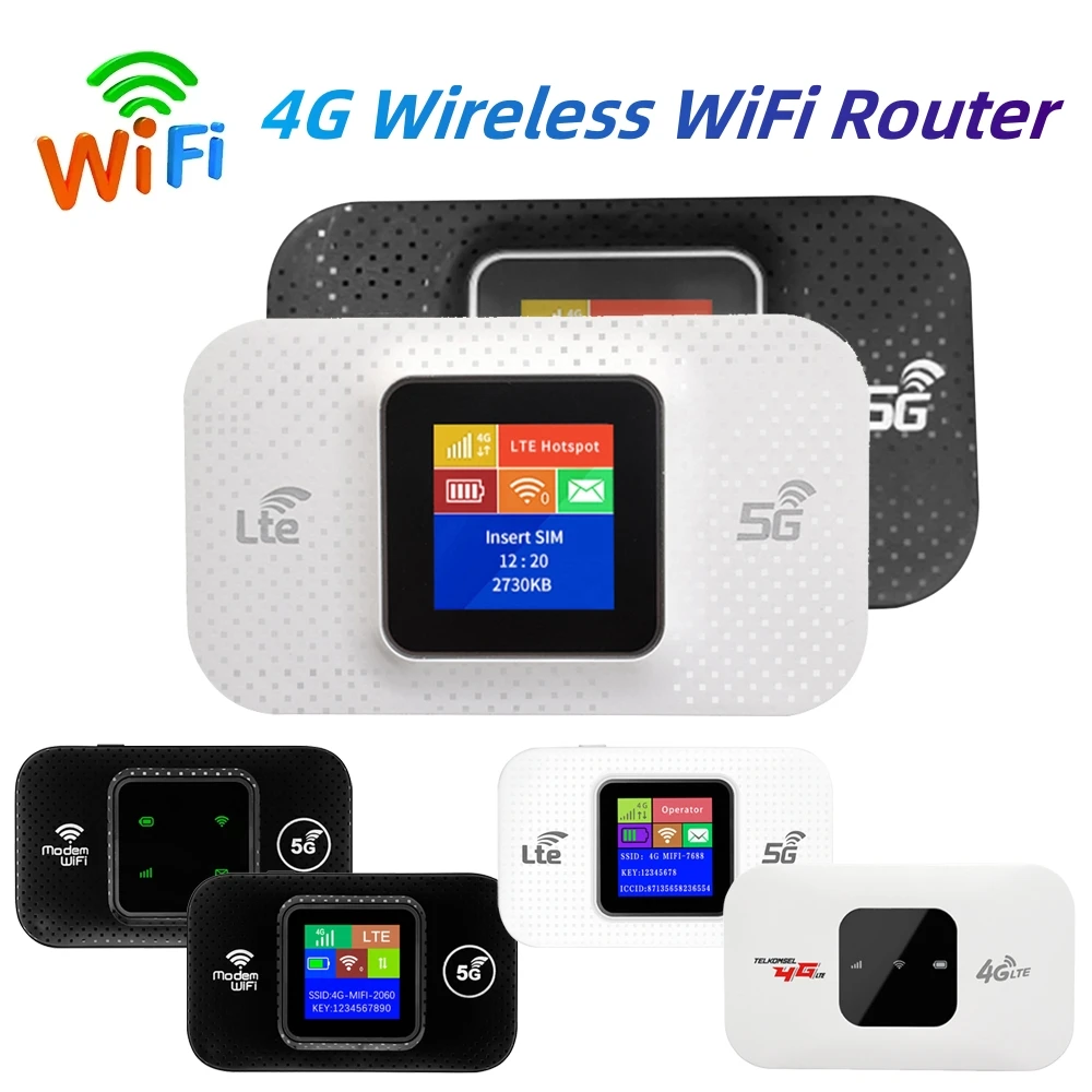 4G Lte Wireless Portable Wifi Router 3650mAh Mini Outdoor Hotspot with Sim Card Slot 150Mbps Mobile WiFi Router Pocket for Car