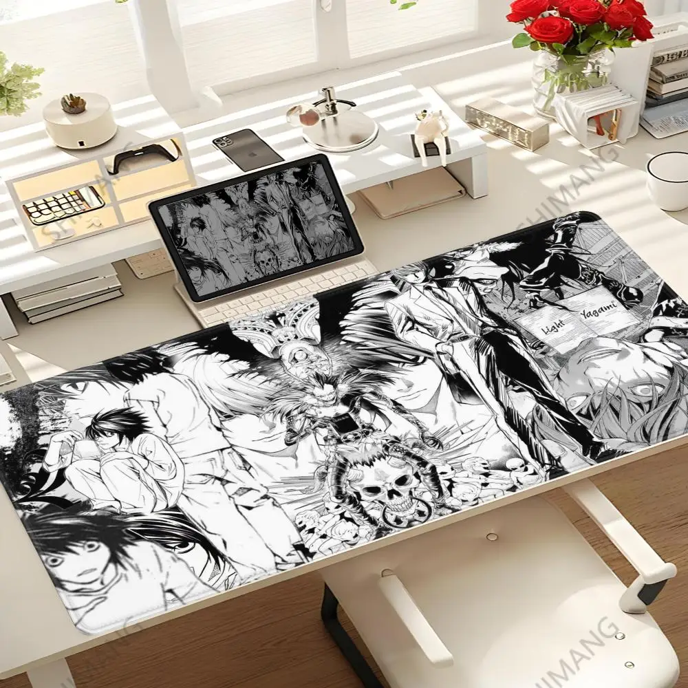 Death Note XL 700X300 Anime Mousepad HD Printing Computer Gamers Locking Lock Edge Mouse Pad XXL 900x400mm Keyboard PC Desk Pad