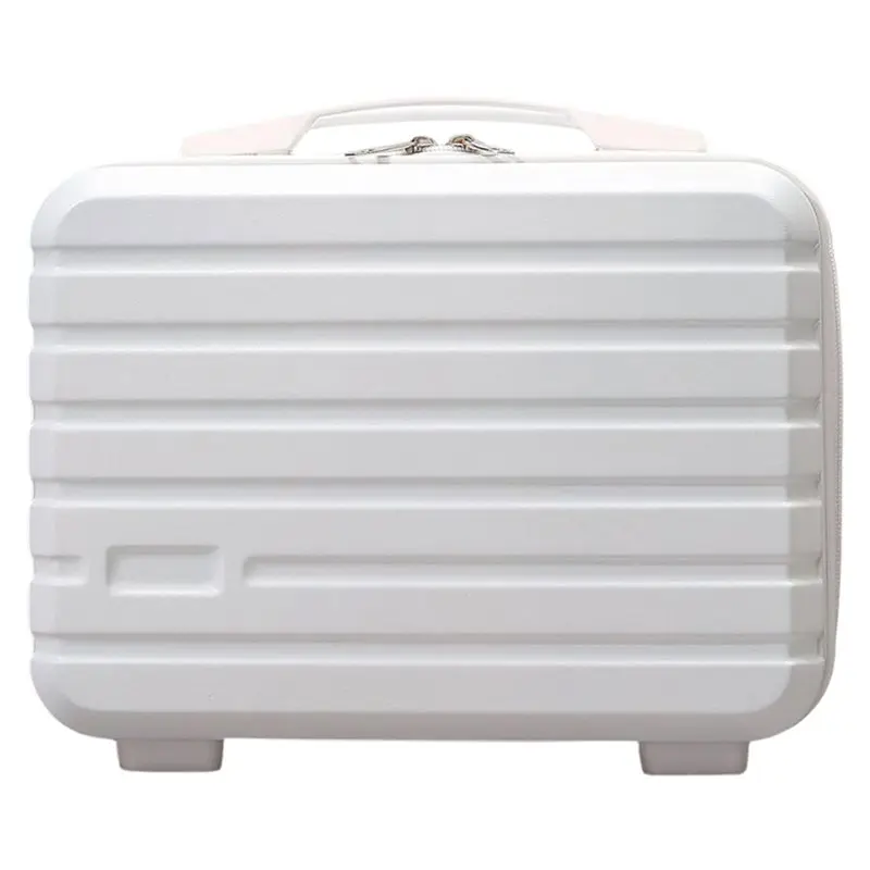 

Сумка для туалетных принадлежностей, мини-косметичка для женщин, небольшой стильный винтажный чемоданчик для подарков корпоративным клиентам, белый, для студентов