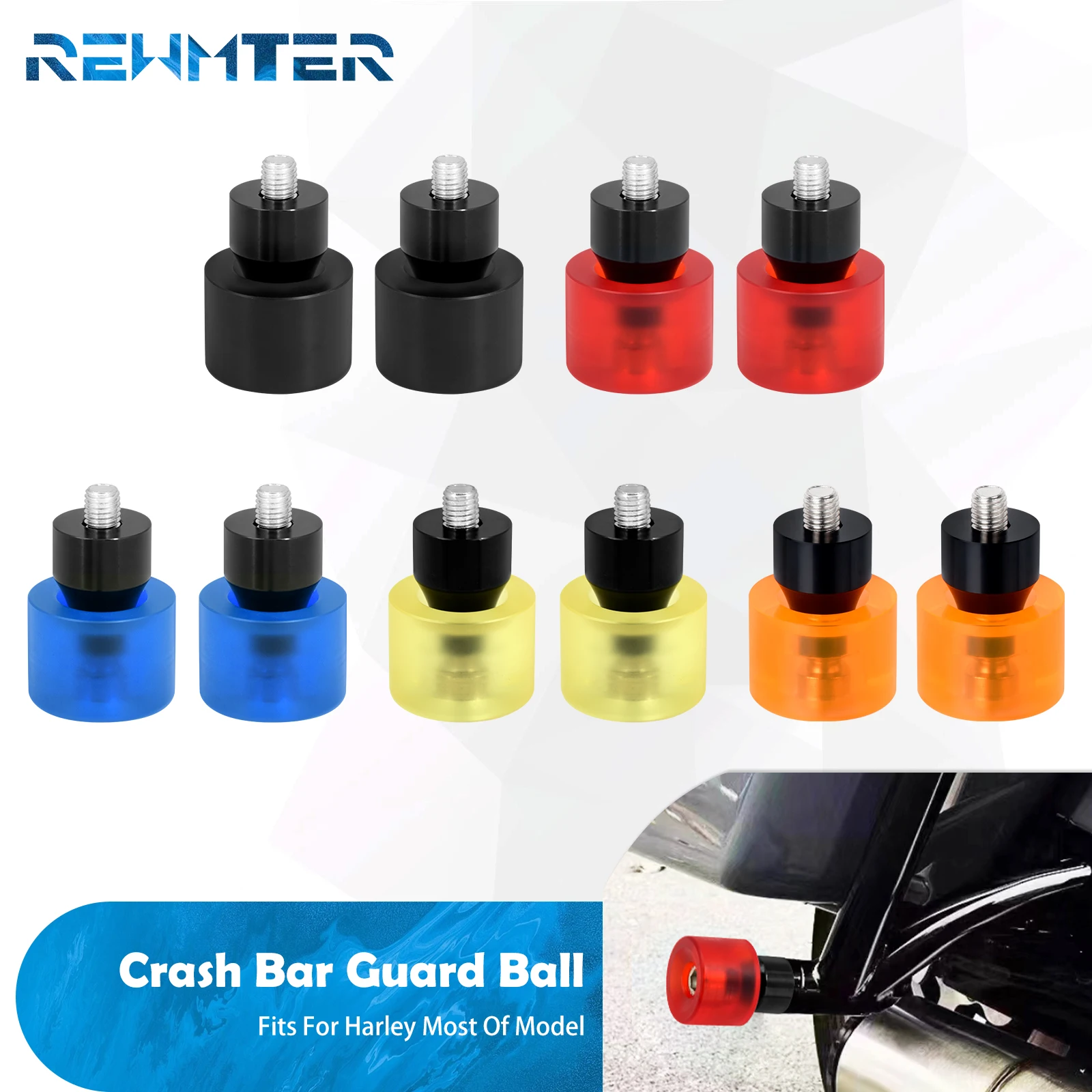 

Motorcycle Crash Bar Ball M12 Engine Guard Saddlebag Bumpers Protector Balls For Harley Touring Softail Dyna Sportster Fat Boy