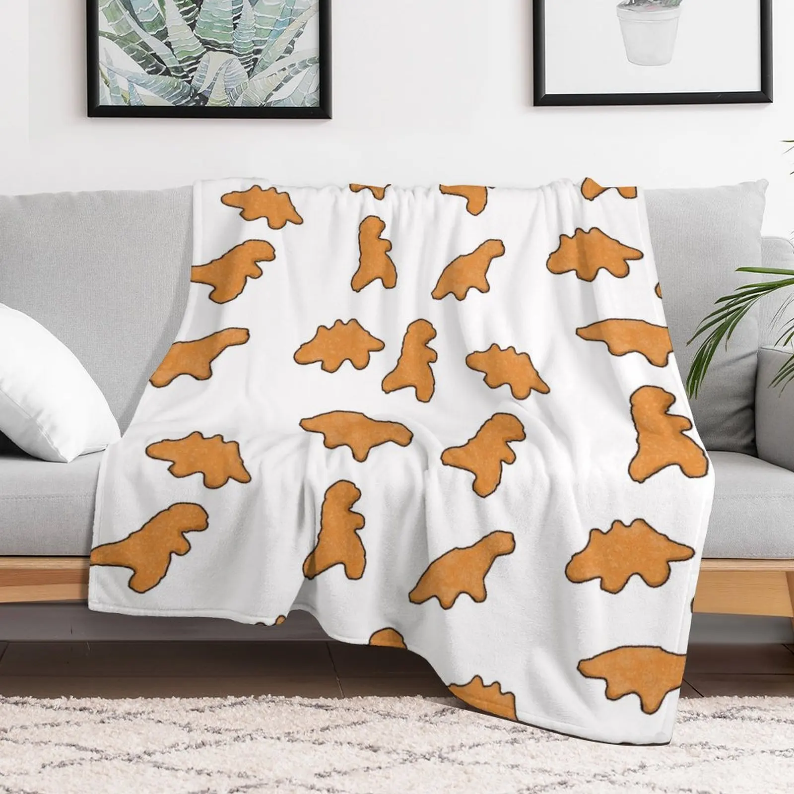 Dino Nuggets Throw Blanket Softest for sofa Picnic Beautifuls Blankets