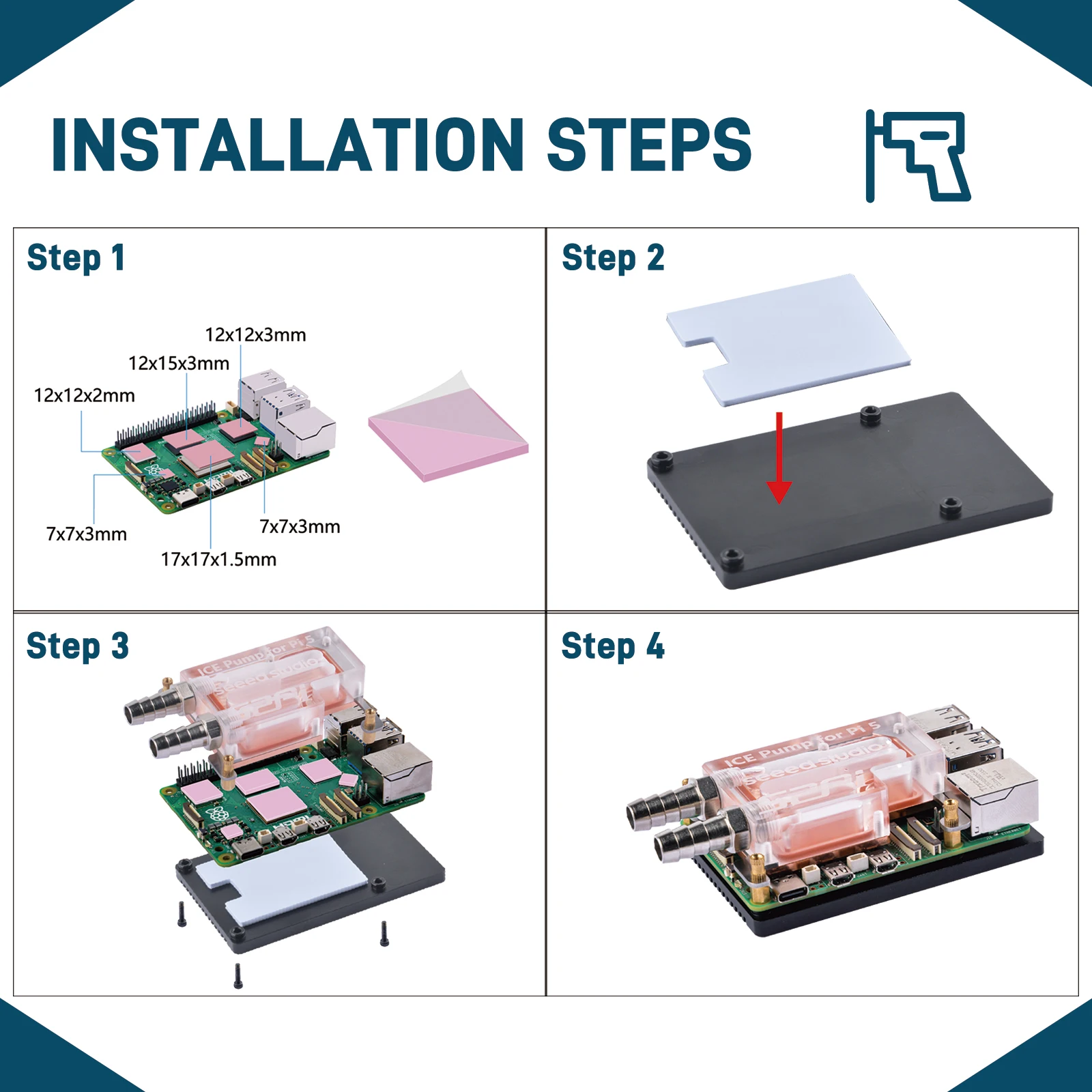 Imagem -06 - Ice Pump Cooling System Acessórios para Raspberry pi 52pi