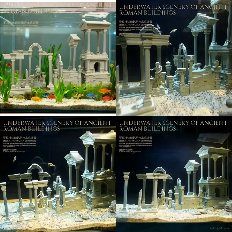Dragon Flying Rabbit Dance European architectural combination, water scenery, aquatic landscape LTCP-420