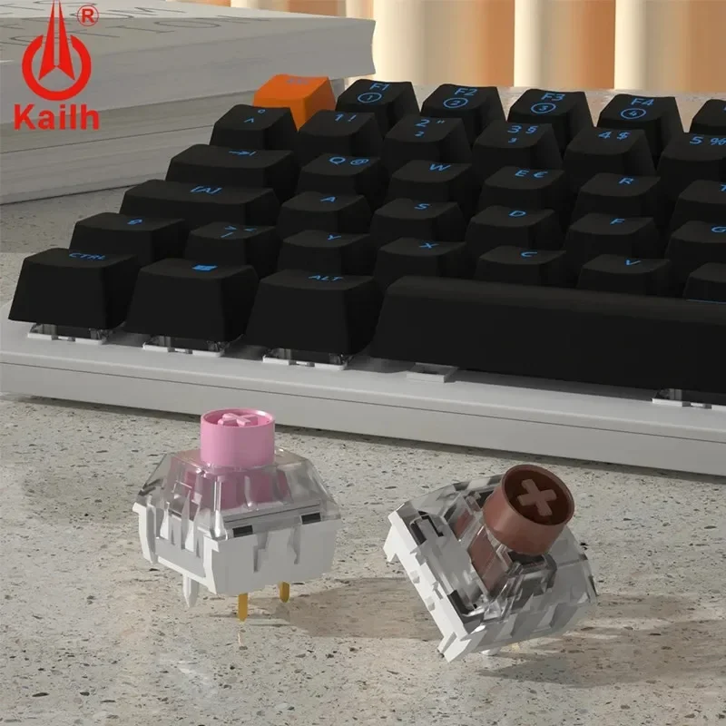 Kailh Box Silent Pink Brown Mechanical Keyboard Switch Waterproof Dustproof Tactile Linear 3Pin for Gaming And Typing