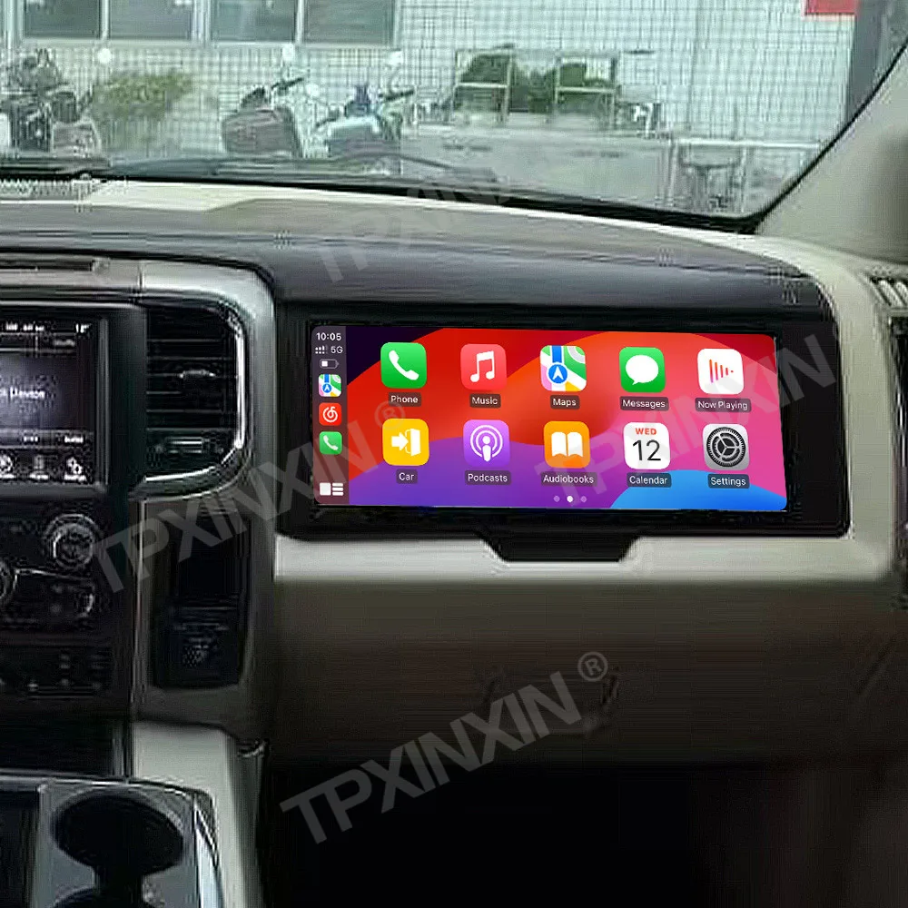 أندرويد 15 راديو السيارة التلقائي نظام تحديد المواقع نافي ل دودج رام 2013-2018 مساعد الطيار شاشة الركاب CarPlay 17 "وحدة رئيس مشغل الوسائط ستيريو #2