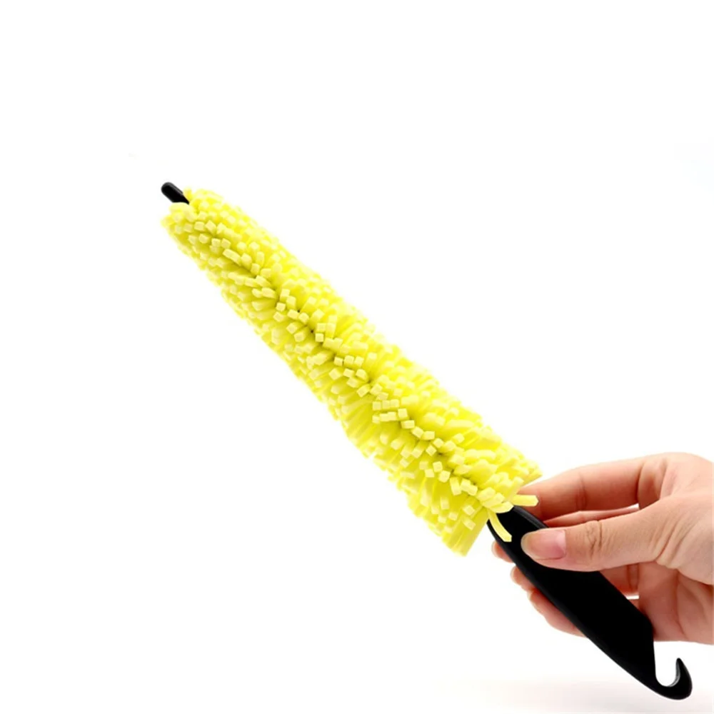 Car Tire Cleaning Tool Steel Rim Cleaning Brush Pointed Sponge Strip Wheel Hub Brush Gap