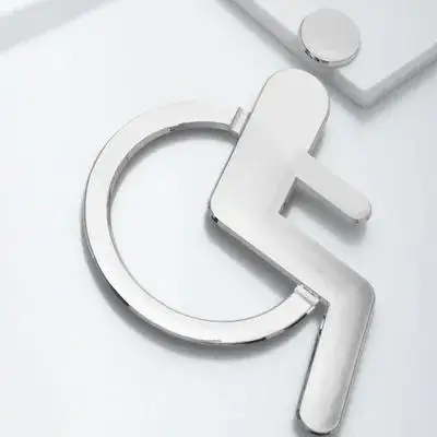 

Wheelchair Disabled Sign Wheelchair Disabled Toilet Sign ABS Simple Installation Toilet Signs for Business Traffic