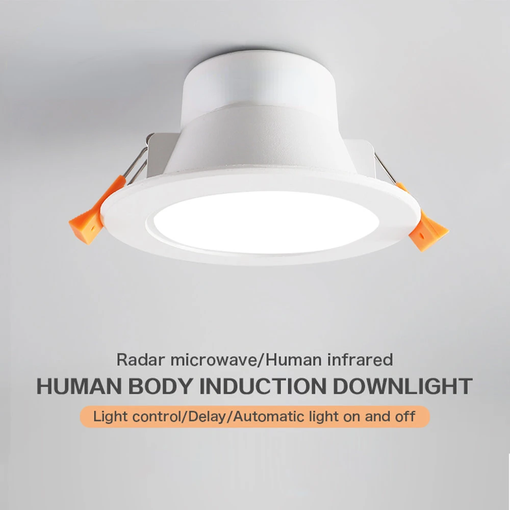 Downlight 5W 10W Recessed LED Human Sensor Night Light for Kitchen Hotel Corridor Indoor Lights