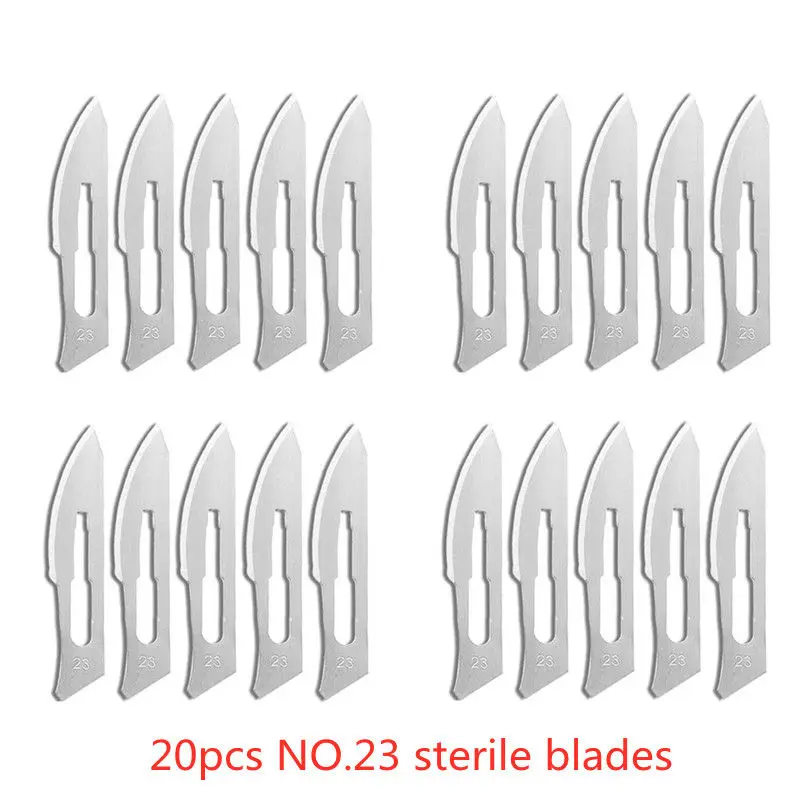 20-100pcs Sterile Carbon Steel Surgical Blades for DIY Cutting Phone Repair Carving Animal Grooming Maintenance Scalpel Knife