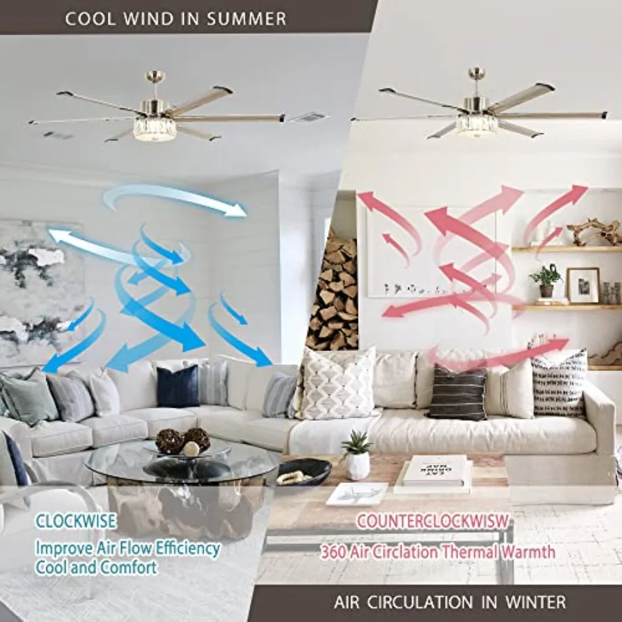 65 Inch Large Ceiling Fan with Integrated LED Light and Remote Control for Outdoor Use in Patios High-Capacity Air Circulation