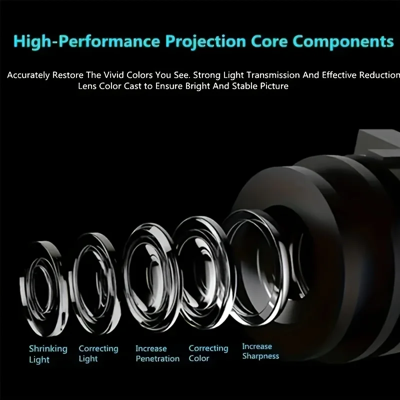 Luz de proyector LED, luz nocturna interior portátil para habitación, decoración navideña con patrones cambiables, iluminación de ambiente ambiental