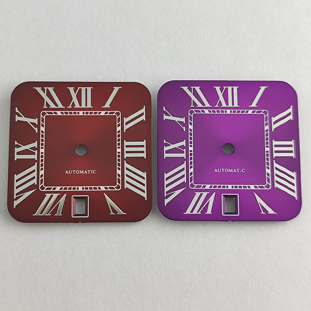 

Квадратный циферблат 27 мм, циферблат с римскими цифрами, дата 6 часов, циферблат NH35, подходит для аксессуаров автоматических механических механизмов NH35