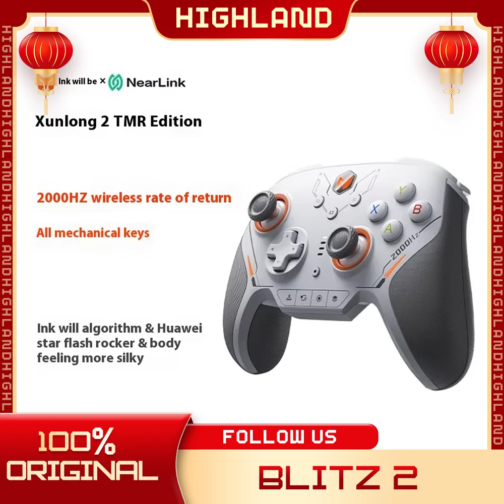 BIGBIGWON Blitz 2 TMR Star Flash Wireless Bluetooth Gamepads 2000HZ For NS Somatosensory Controllers Customized  PC Steam Game