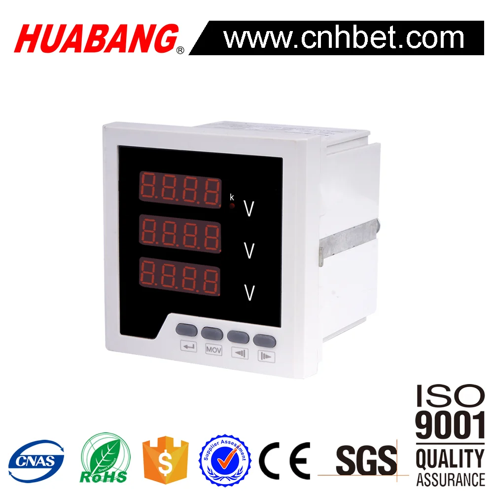 96x96 Three phase Intelligent digital voltage 3 phase voltmeter meter