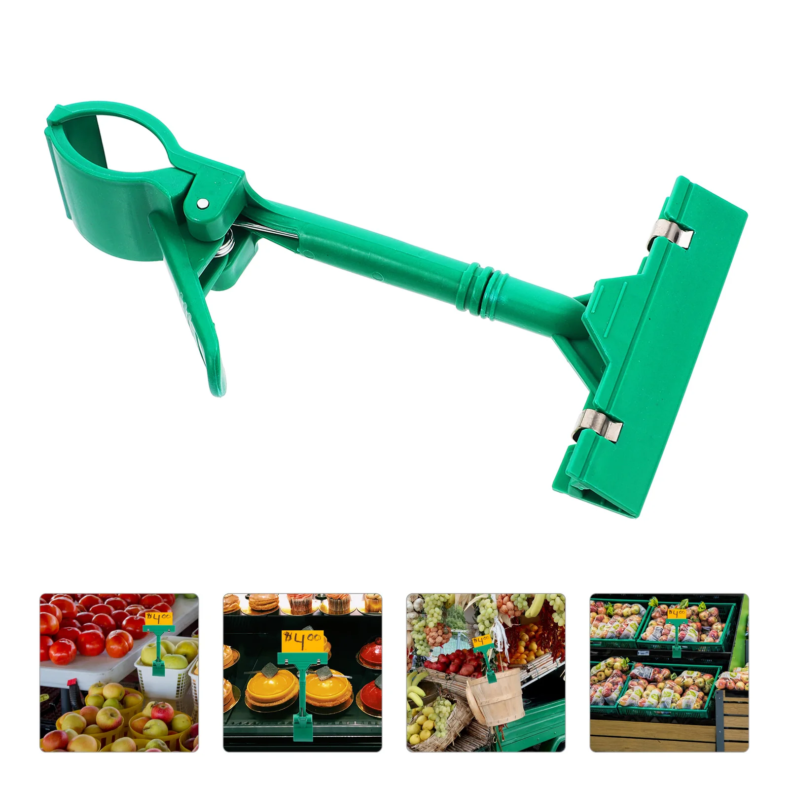 

10pcs Ad Folder Display Clips Adjustable T Shape Sign Holder Plastic Retail Merchandise Marker Double for Food