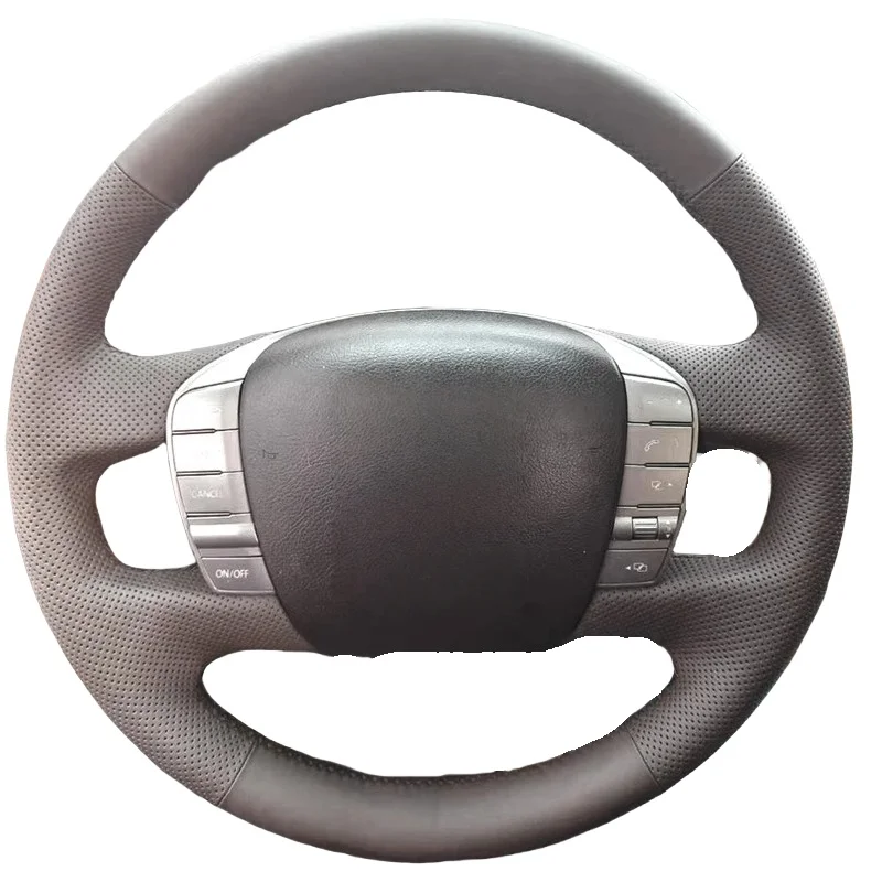 Custom DIY Car Steering Wheel Braid Cover 100% Fit For Volkswagen VW Touareg Phaeton 2002-2010 Auto Interior Accessories