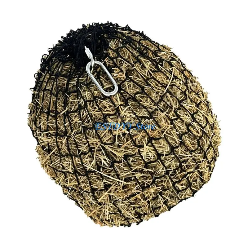G6DE Barn Feeding Net for Horses, Slow Feed Nylon Cord Hanger Use