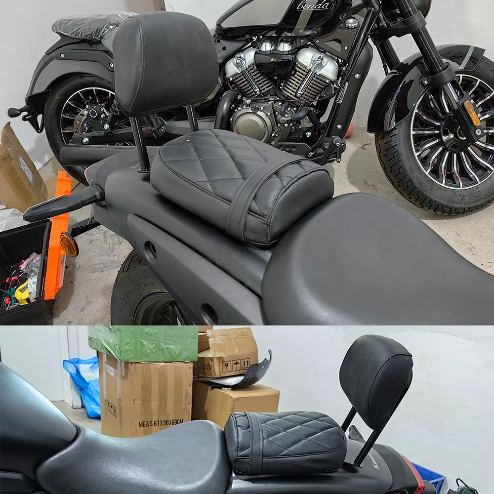 Motorcycle Rear Backrest Detachable Passenger Rear Sissybar Backrest For Kawasaki Eliminator500 Eliminator 500 450 2024 2025