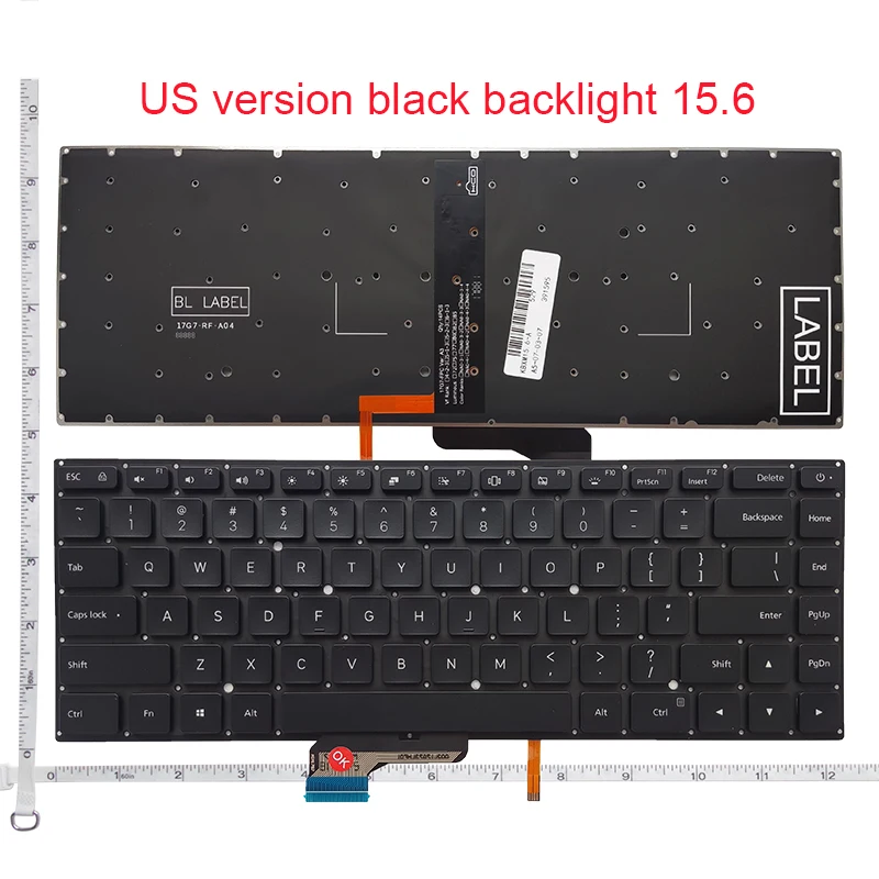 

US/RU/SP English New Backlit Keyboard for Xiaomi Mi notebook Pro 15.6 inch air 9Z.NEJBV.101 NSK-Y31BV 171501 mx250 181501 TM1701