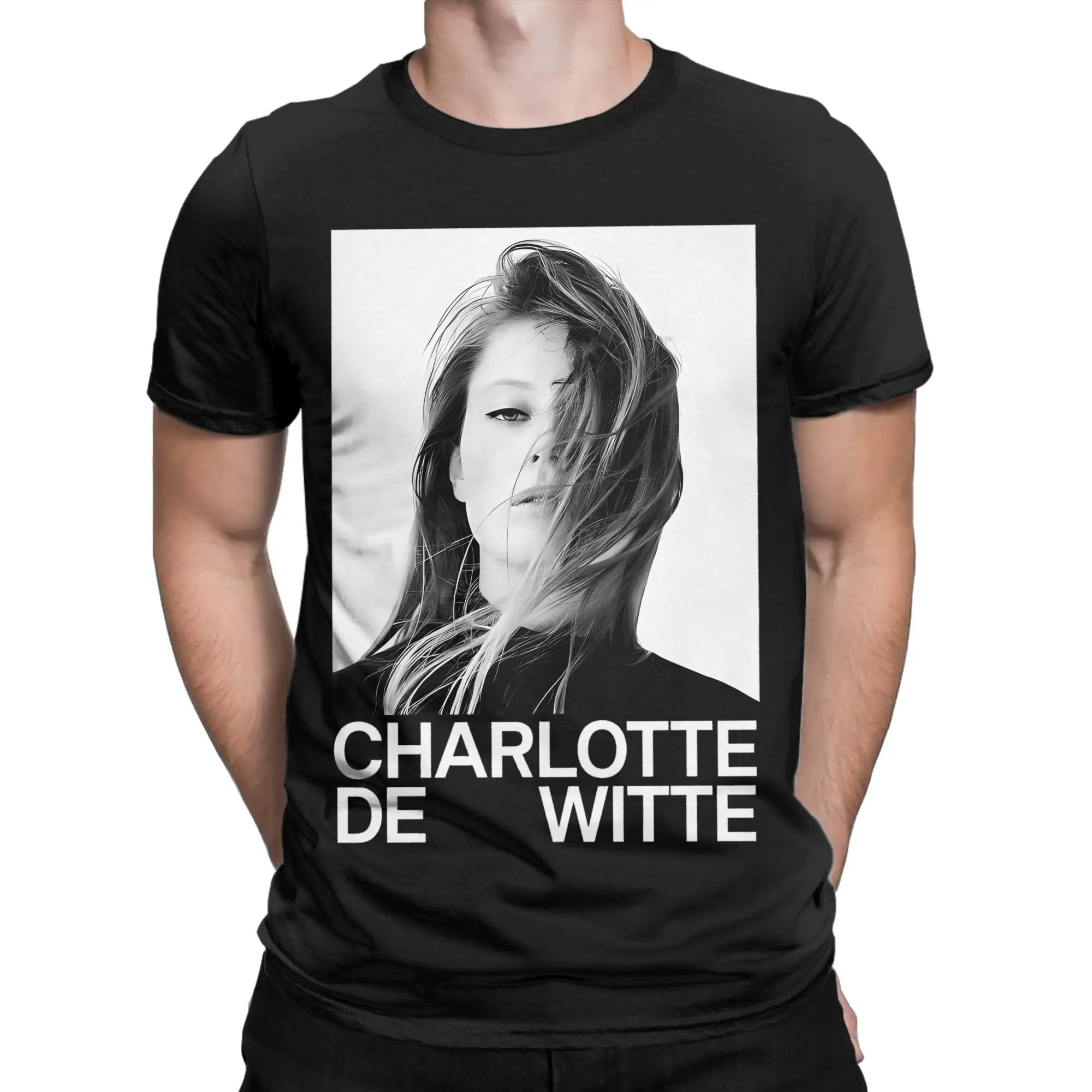 Men T-Shirt Charlotte de Witte Novelty Pure Cotton Tee Shirt Short Sleeve DJ  T Shirts Round Neck Clothes Original