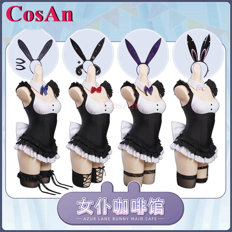 

CosAn Game Azur Lane USS New Jersey/Hindenburg/Kearsarge/Musashi Cosplay Costumes Cafe Bunny Girl Uniforms Role Play Clothing